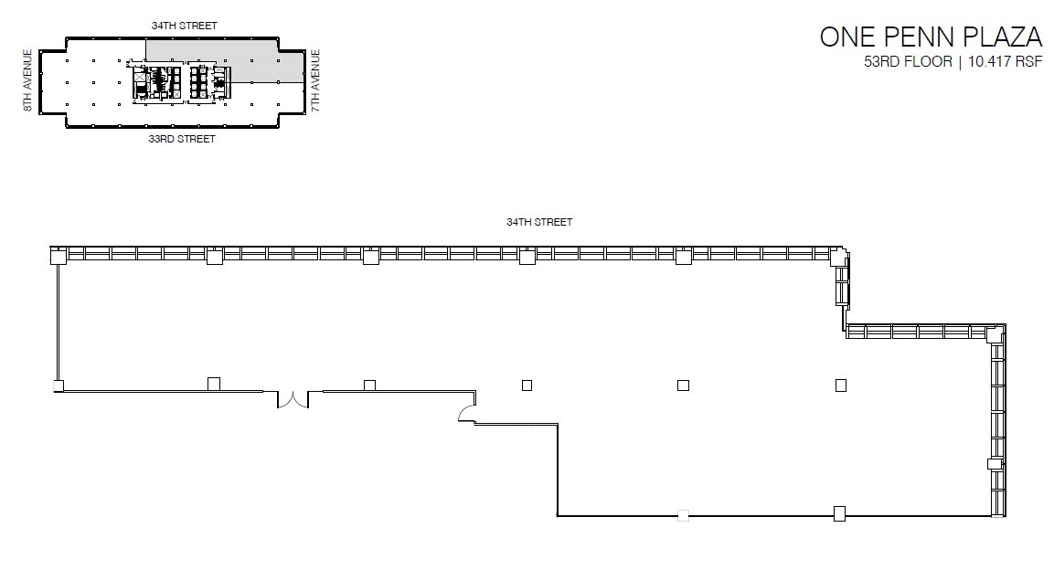 PENN 1, New York, NY à louer Plan d’étage- Image 1 de 2