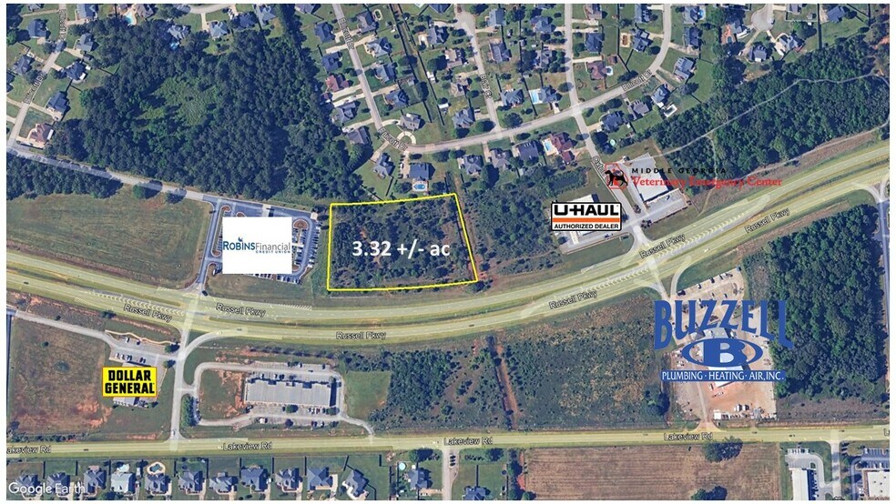 Russell Pkwy & Tharpe Rd, Warner Robins, GA à vendre - Aérien - Image 1 de 2