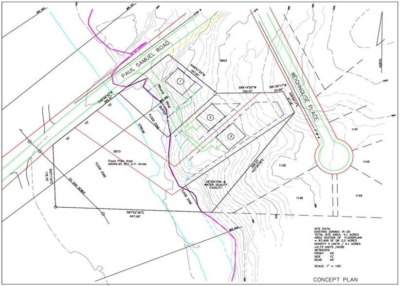 3873 Paul Samuel Rd NW, Kennesaw, GA à vendre - Plan de site - Image 3 de 8