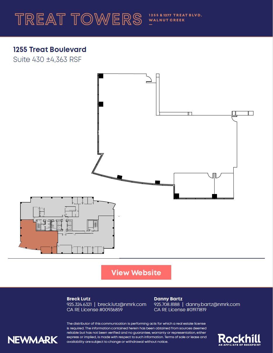 1255 Treat Blvd, Walnut Creek, CA for lease Floor Plan- Image 1 of 1