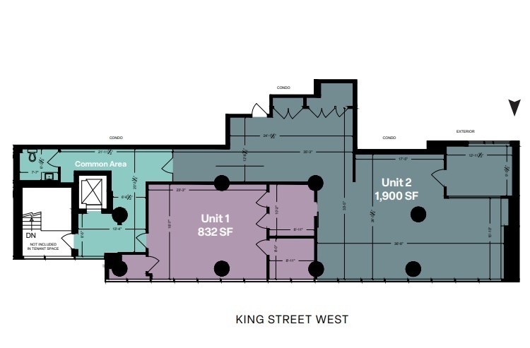 373-375 King St W, Toronto, ON à louer Plan d’étage- Image 1 de 1