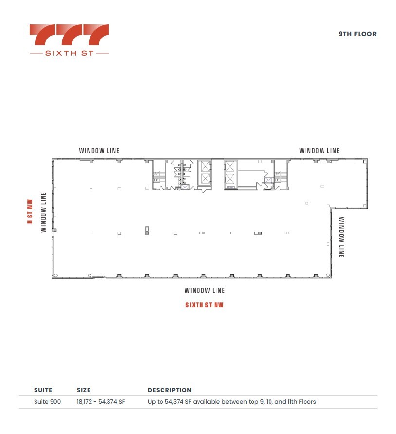 777 6th St NW, Washington, DC à louer Plan d  tage- Image 1 de 1