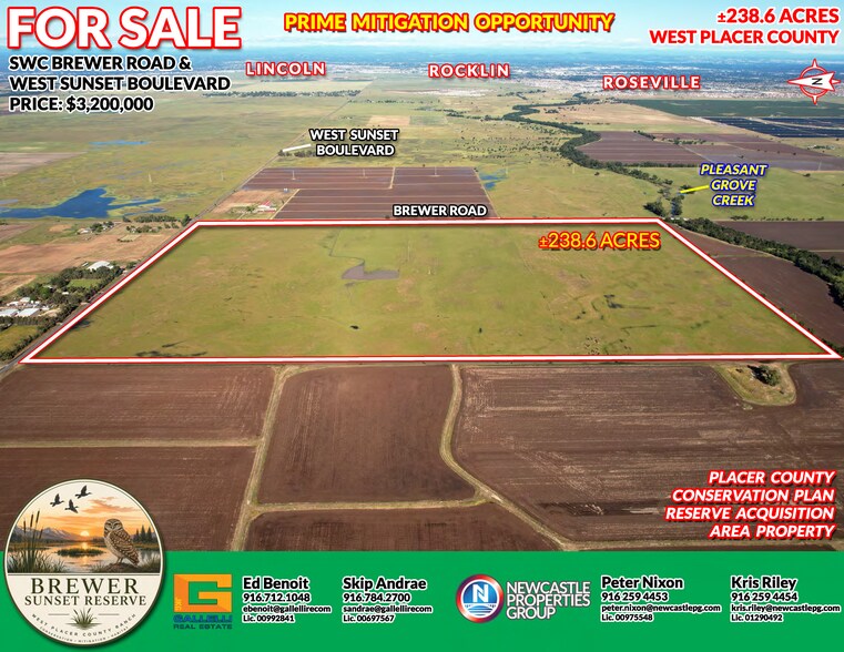 SWC Brewer Road & West Sunset Boulevard, Pleasant Grove, CA à vendre - Autre - Image 1 de 1