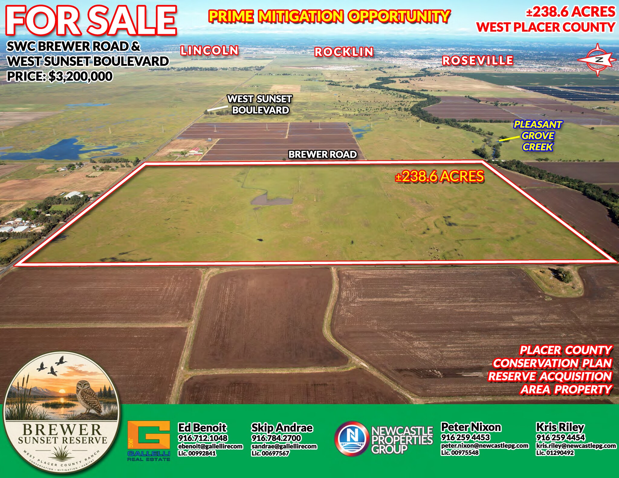 SWC Brewer Road & West Sunset Boulevard, Pleasant Grove, CA à vendre Autre- Image 1 de 2