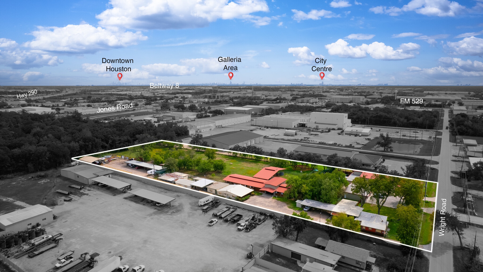 7438 Wright Rd, Houston, TX for sale Aerial- Image 1 of 28