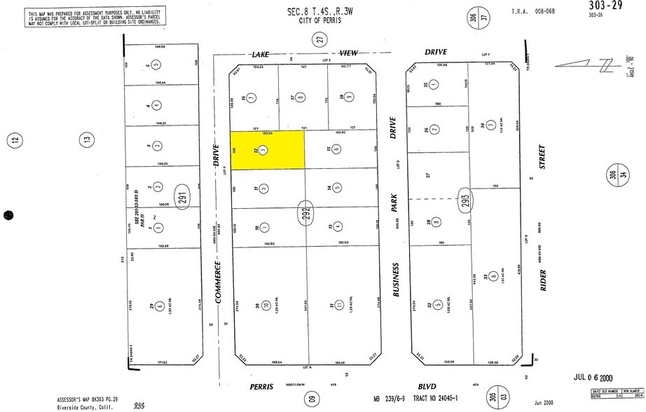 73 Commerce Dr, Perris, CA à louer - Plan cadastral - Image 2 de 9