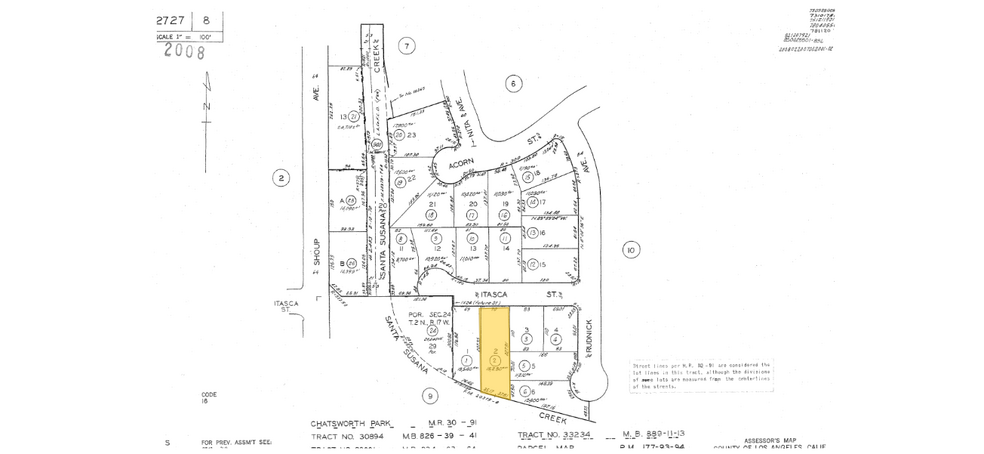 22320 Itasca St, Chatsworth, CA for sale - Plat Map - Image 1 of 1