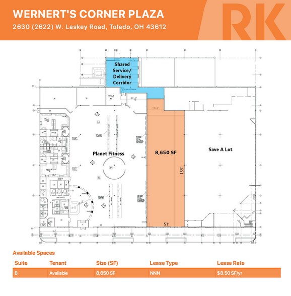 2622 W Laskey Rd, Toledo, OH à louer - Plan d’étage - Image 2 de 4