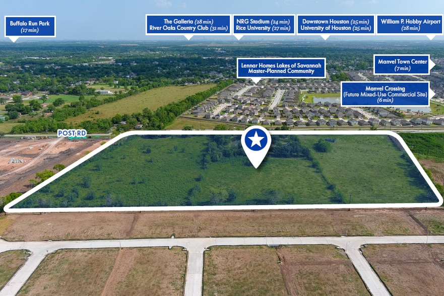 902 Post Rd, Rosharon, TX for sale - Aerial - Image 2 of 3