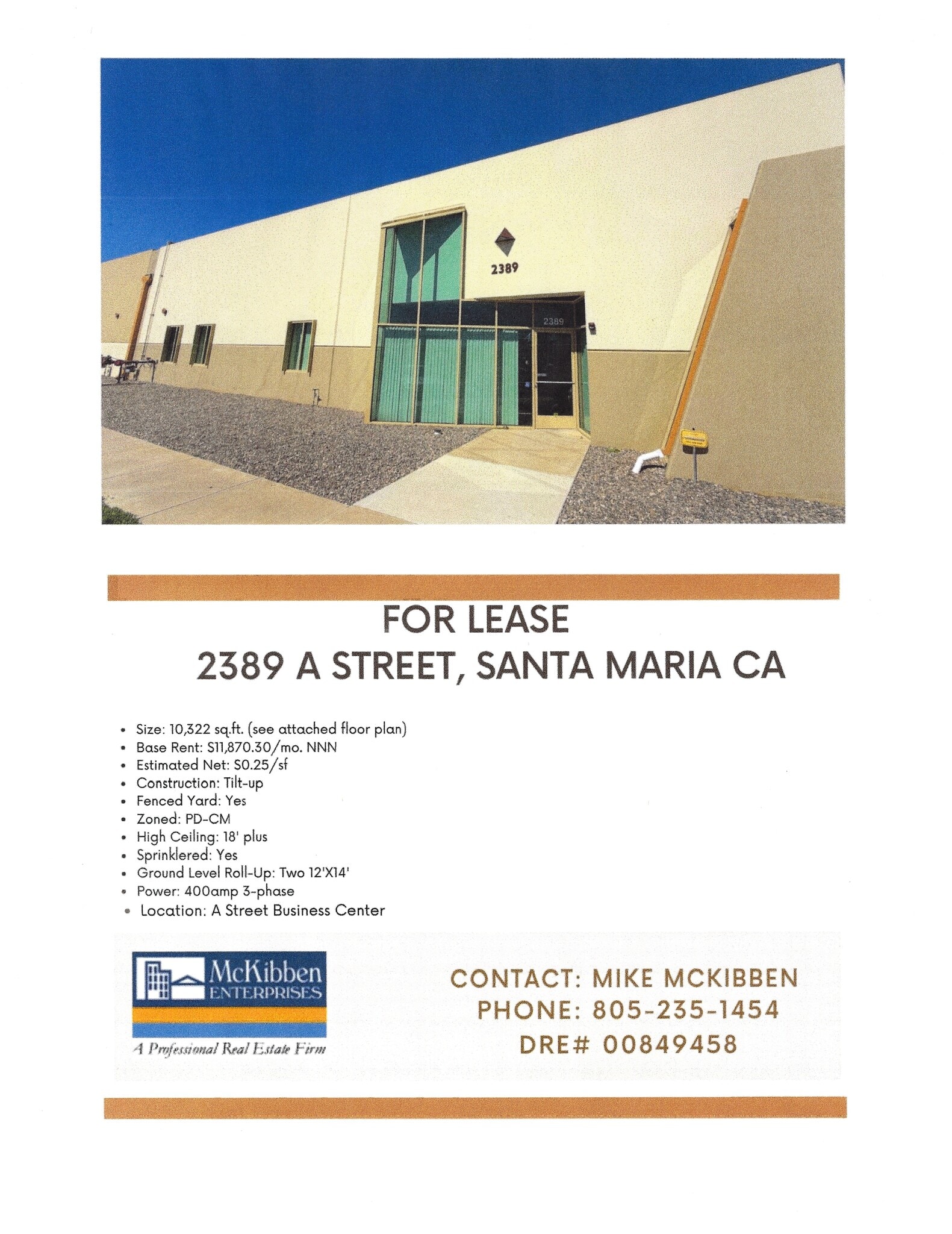 2389 A St, Santa Maria, CA for lease Building Photo- Image 1 of 2