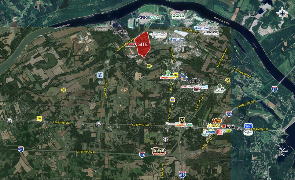 Industrial Parkway, Calvert City, KY for sale - Aerial - Image 2 of 2