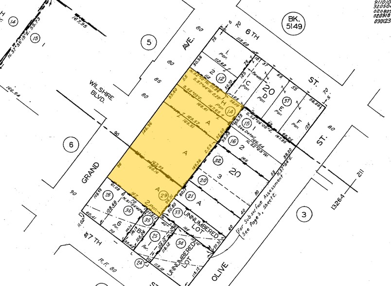 624 S Grand Ave, Los Angeles, CA à louer - Plan cadastral - Image 2 de 5