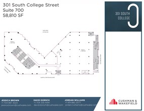 301 S College St, Charlotte, NC à louer Plan d’étage- Image 1 de 1