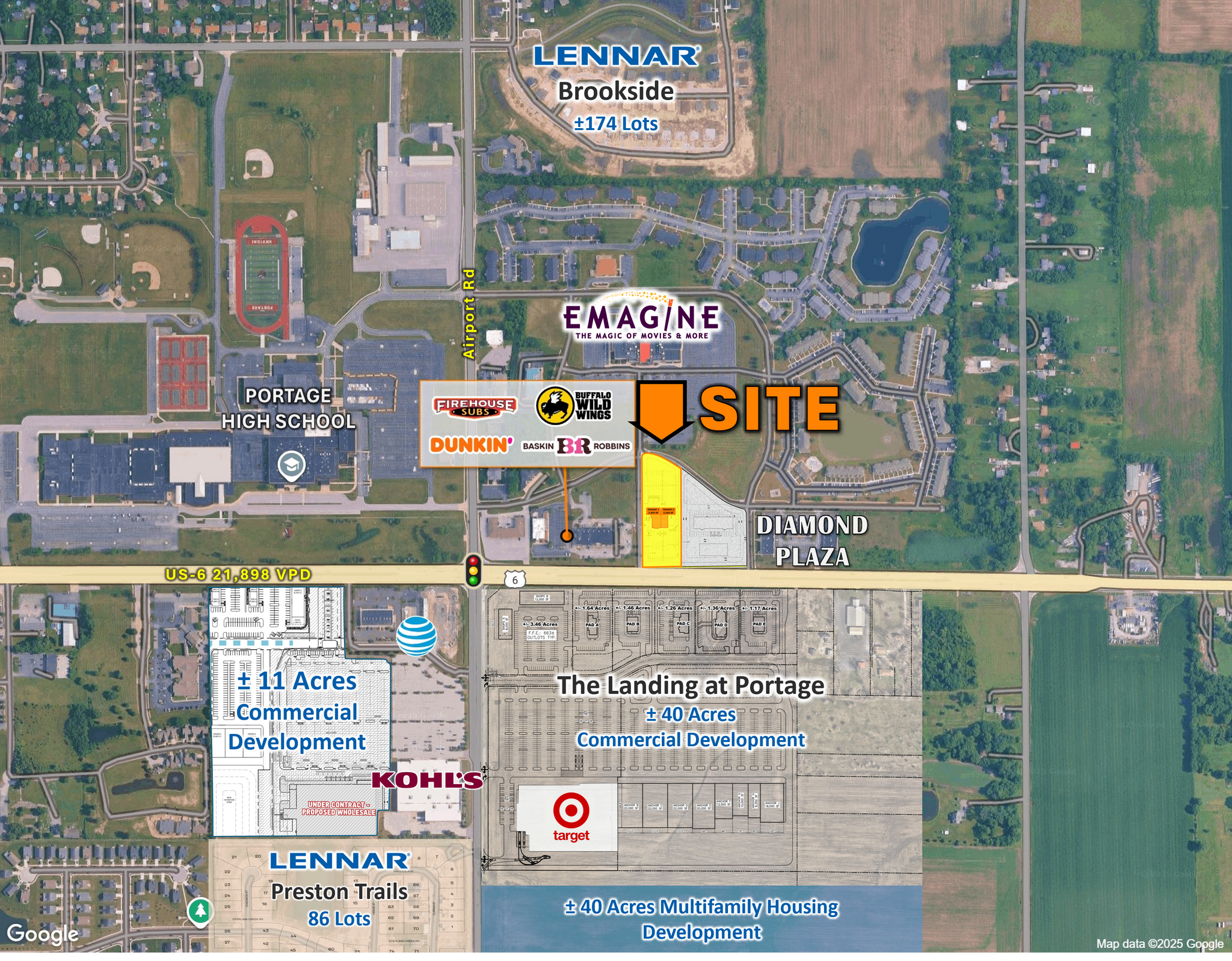 6580 U.S. 6 hwy, Portage, IN for lease Aerial- Image 1 of 6