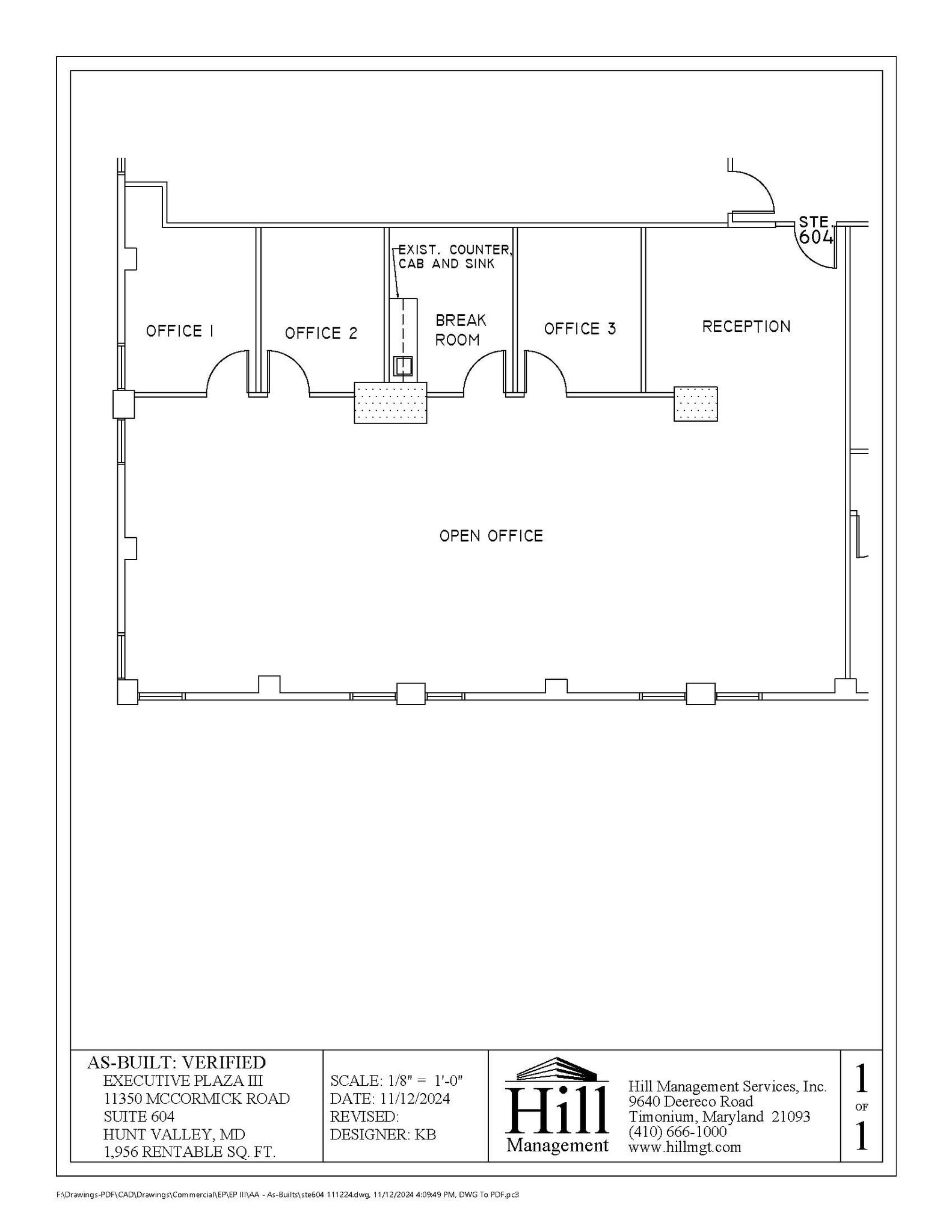 11350 McCormick Rd, Hunt Valley, MD for lease Floor Plan- Image 1 of 1