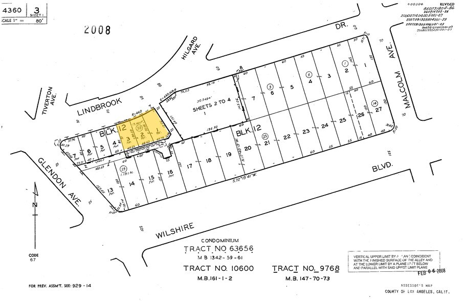 10850 Lindbrook Dr, Los Angeles, CA à louer - Plan cadastral - Image 3 de 3