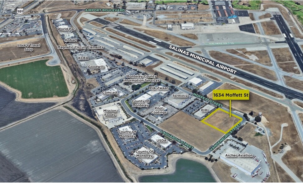 1634 Moffett St, Salinas, CA for sale - Aerial - Image 2 of 4