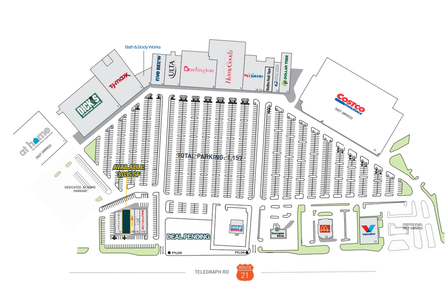 2105-2385 S Telegraph Rd, Bloomfield Hills, MI à louer - Plan de site - Image 2 de 4