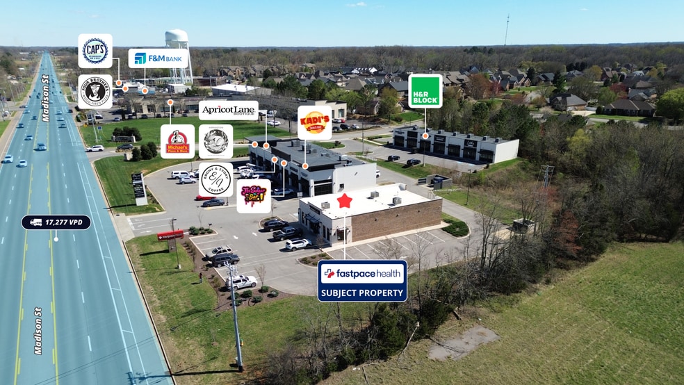 2660 Madison St, Clarksville, TN for sale - Aerial - Image 2 of 2