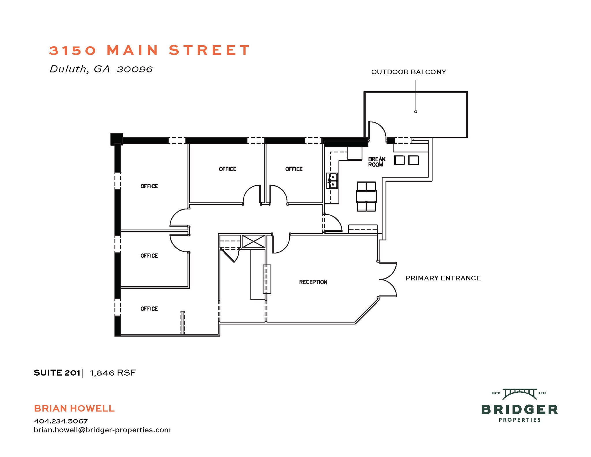 3150-3160 Main St, Duluth, GA à louer Plan d’étage- Image 1 de 1