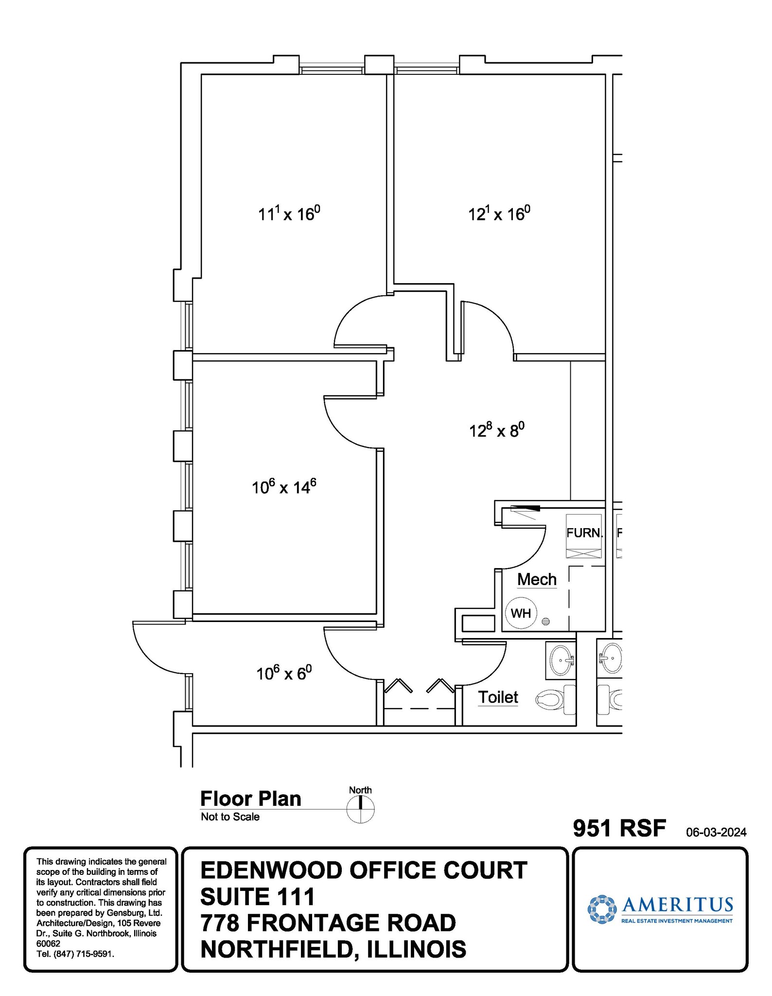 778 W Frontage Rd, Northfield, IL for lease Floor Plan- Image 1 of 1