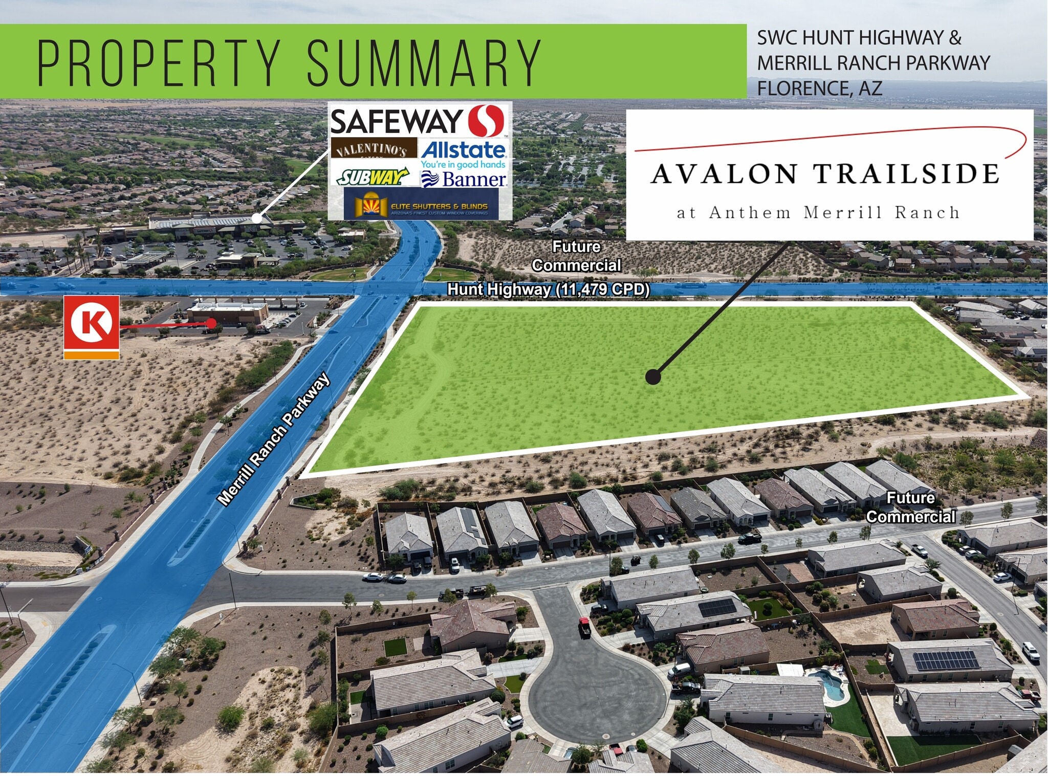 SWC Hunt Highway & Merrill Ranch Parkway, Florence, AZ for sale Building Photo- Image 1 of 4