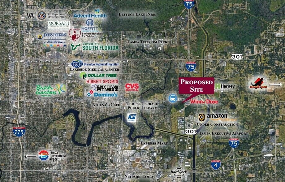 Temple Terrace Highway, Tampa, FL for lease - Aerial - Image 2 of 3