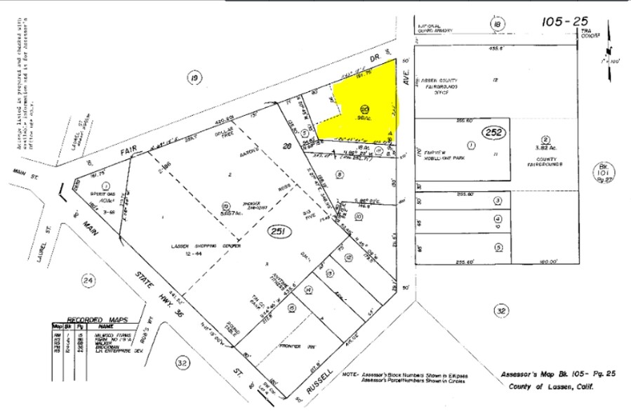 170 Russell Ave, Susanville, CA for lease - Plat Map - Image 3 of 3