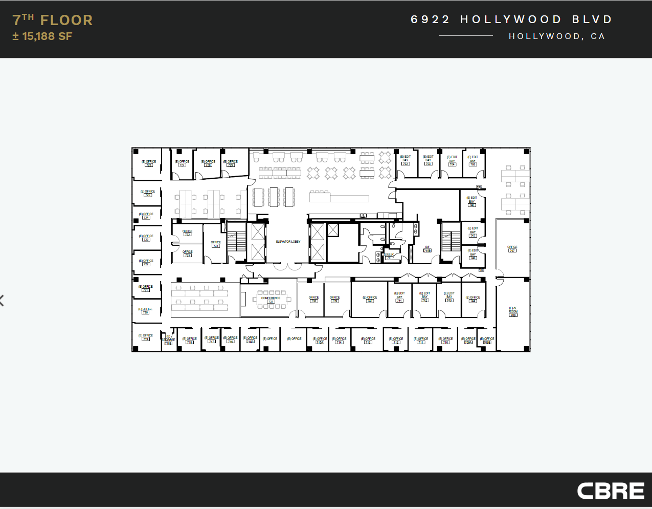 6922 Hollywood Blvd, Los Angeles, CA for lease Floor Plan- Image 1 of 1