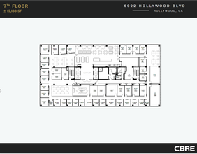 6922 Hollywood Blvd, Los Angeles, CA for lease Floor Plan- Image 1 of 1