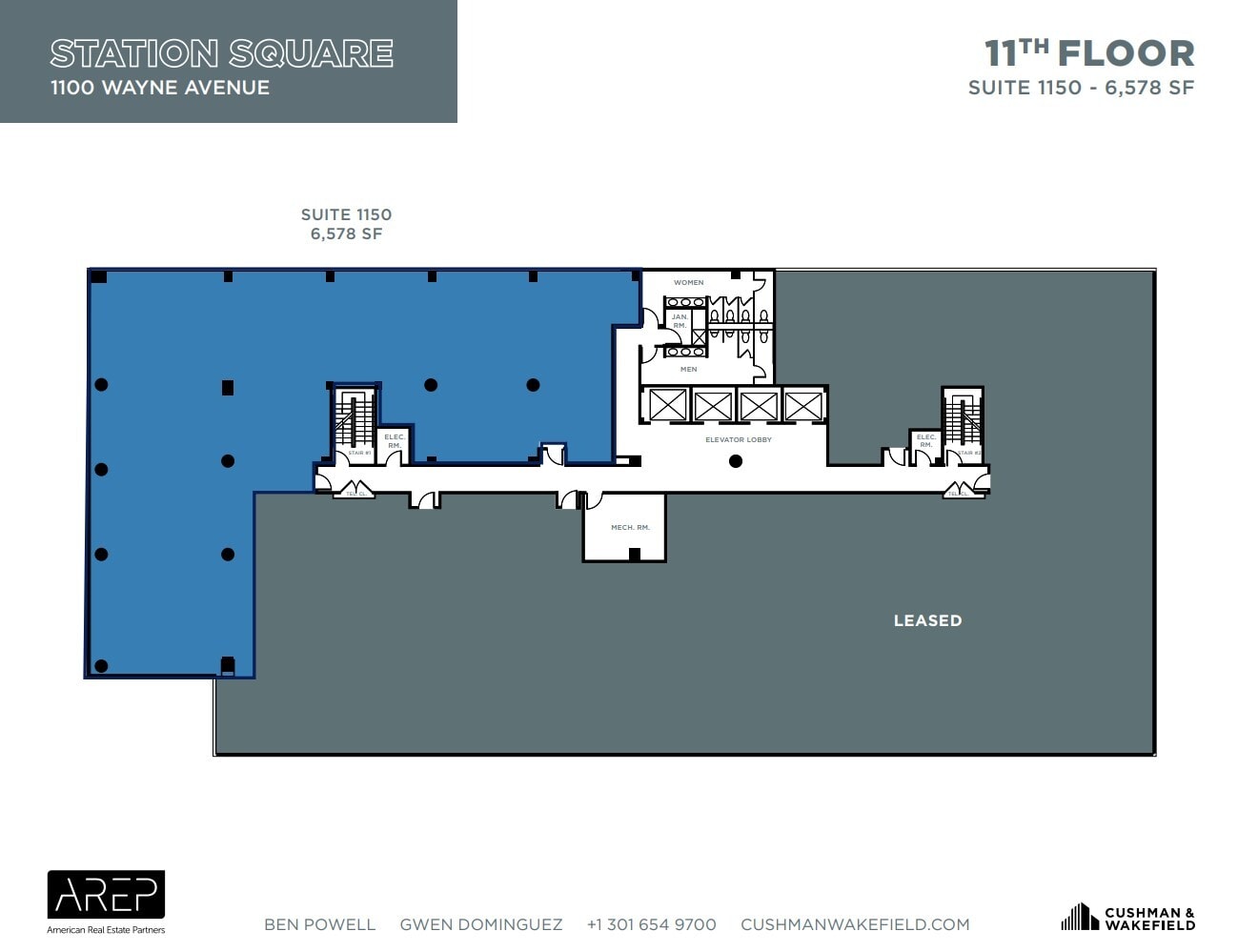 1100 Wayne Ave, Silver Spring, MD à louer Plan d’étage- Image 1 de 10