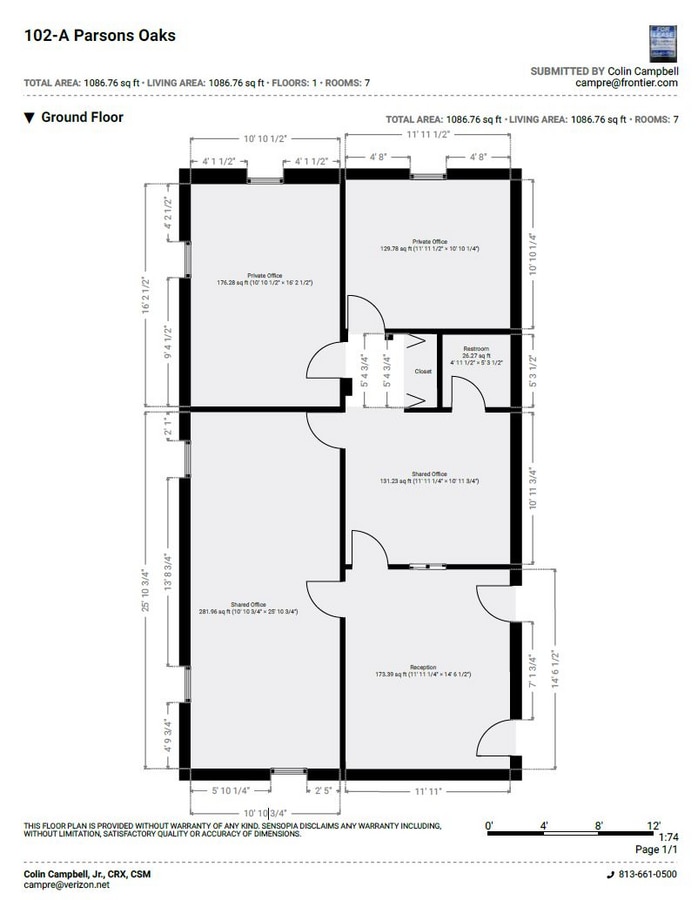 401 N Parsons, Brandon, FL 33510 - Unit 102 - - Floor Plan - Image 1 of 1