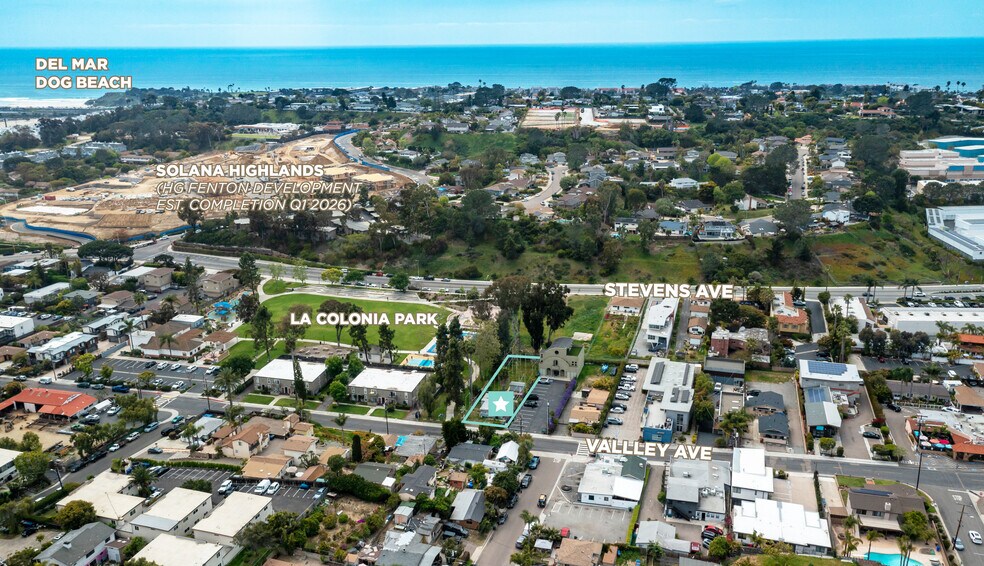 701 Valley Ave, Solana Beach, CA à vendre - Aérien - Image 3 de 4