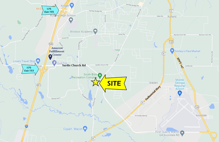 7055 Houston Rd, Macon-Bibb, GA à vendre - Photo du bâtiment - Image 2 de 2