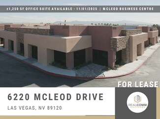 Plus de détails pour 6220 McLeod Dr, Las Vegas, NV - Bureau à louer