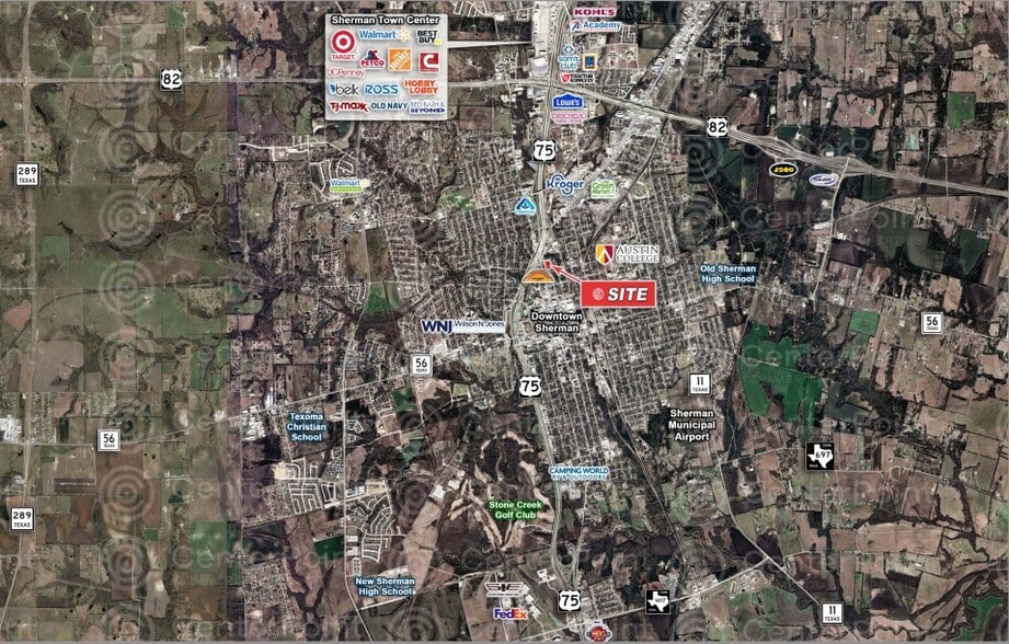 1002 N Walnut St, Sherman, TX for sale - Aerial - Image 2 of 3