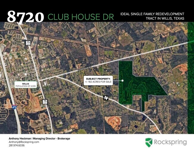 More details for 8720 Club House Dr, Willis, TX - Land for Sale