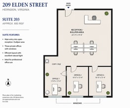 209 Elden St, Herndon, VA à louer Plan d’étage- Image 1 de 6