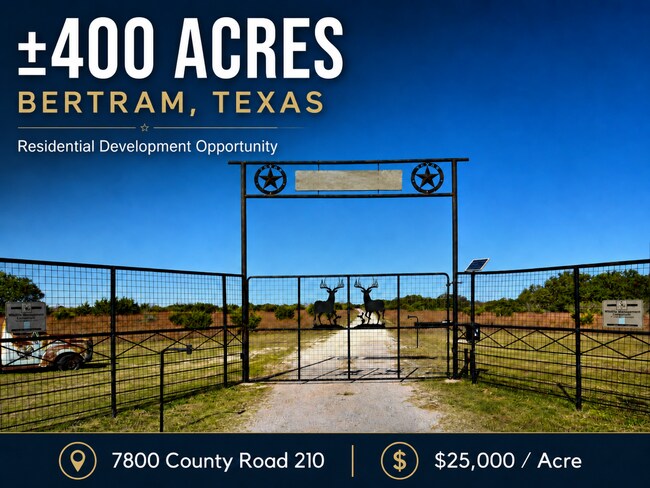 Plus de détails pour 7800 County Road 210, Bertram, TX - Terrain à vendre