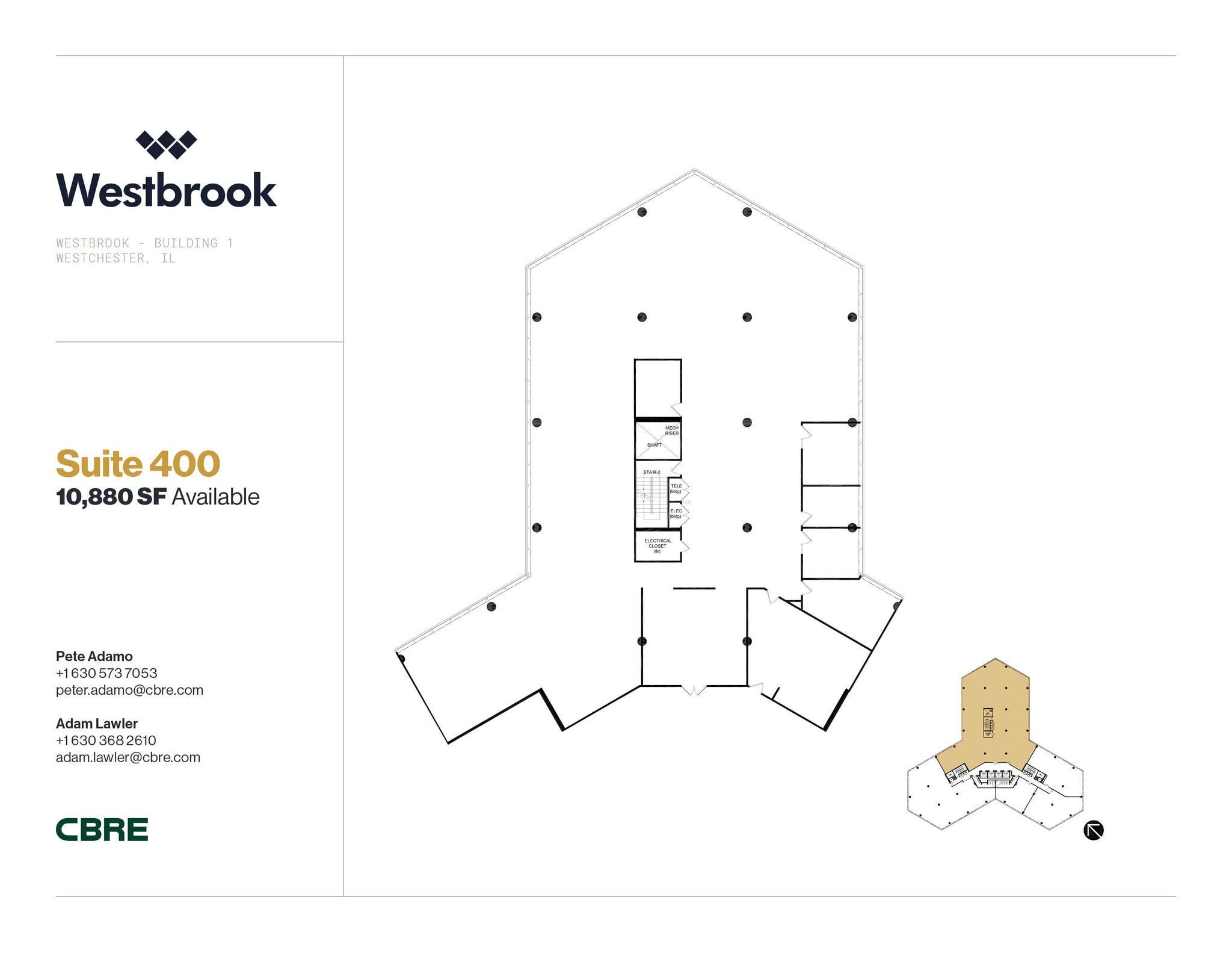 1 Westbrook Corporate Ctr, Westchester, IL for lease Floor Plan- Image 1 of 1