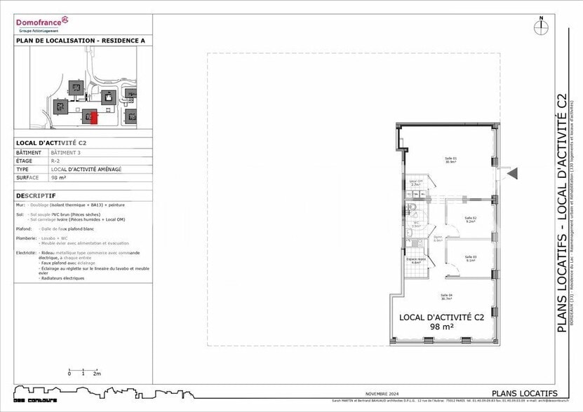Bureau dans Bordeaux à louer - Plan d’étage - Image 2 de 3
