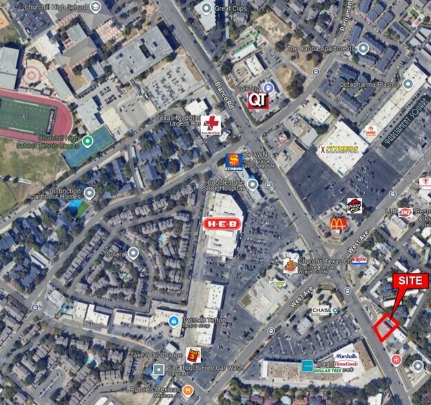 8510 Blanco Rd, San Antonio, TX à vendre - Aérien - Image 2 de 2