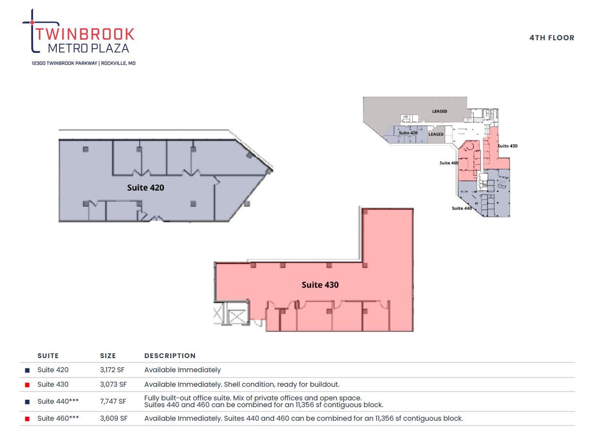 12300 Twinbrook Pky, Rockville, MD for lease Floor Plan- Image 1 of 1