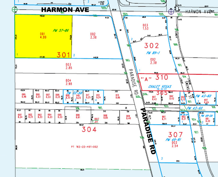 455 E Harmon Ave, Las Vegas, NV à vendre - Plan cadastral - Image 1 de 1