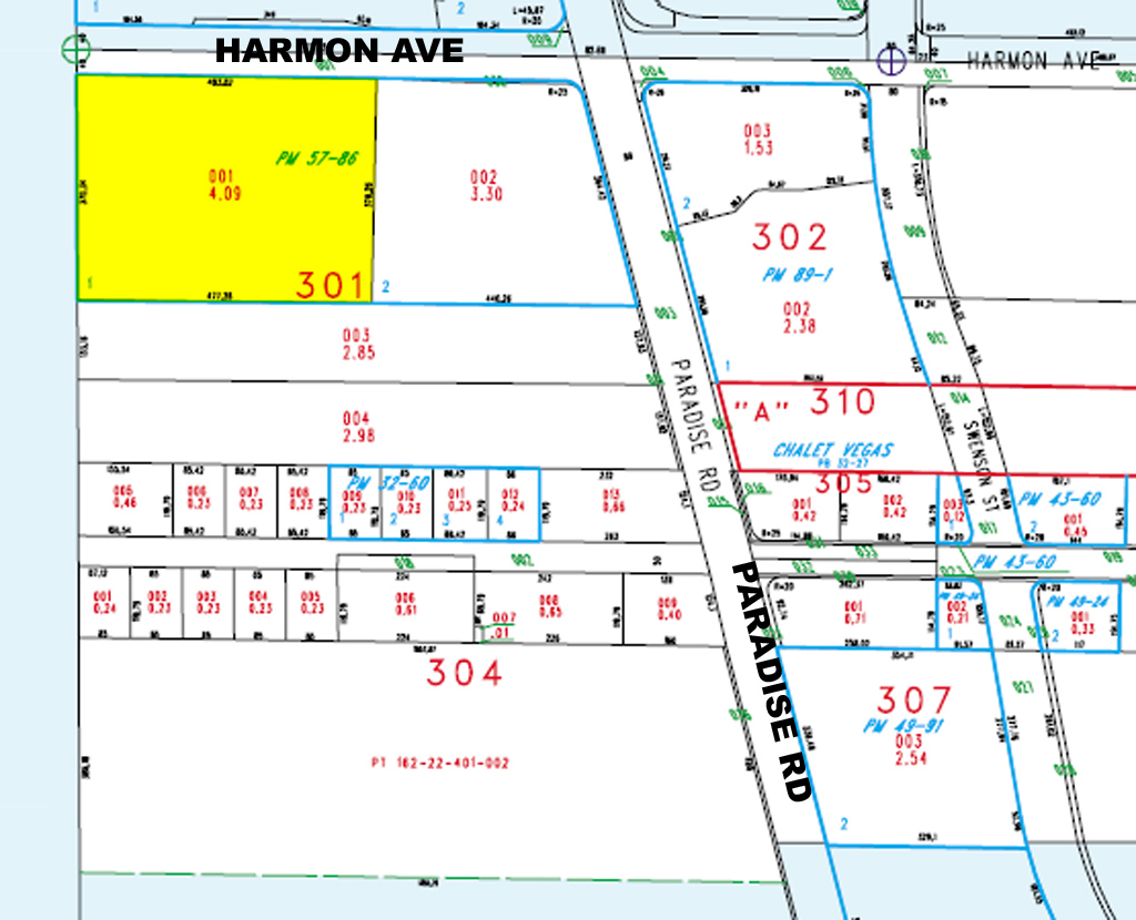 455 E Harmon Ave, Las Vegas, NV à vendre Plan cadastral- Image 1 de 1