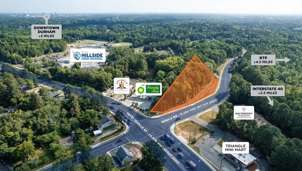 1011 Riddle Rd, Durham, NC à louer - Aérien - Image 2 de 6