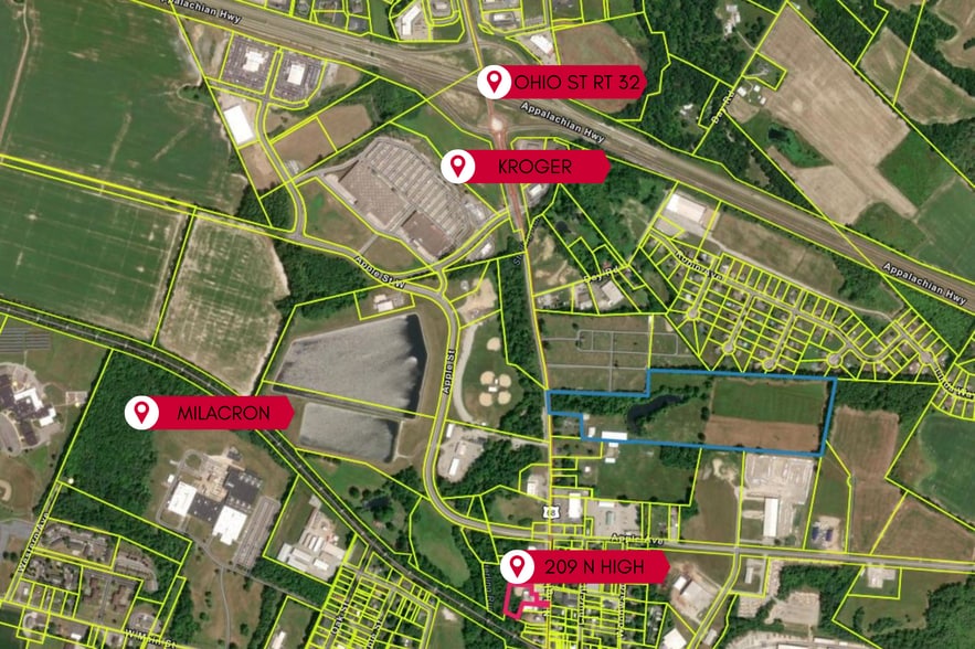 209 N High St, Mount Orab, OH for sale - Aerial - Image 1 of 6