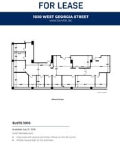 1030 W Georgia St, Vancouver, BC à louer Plan d’étage- Image 1 de 1