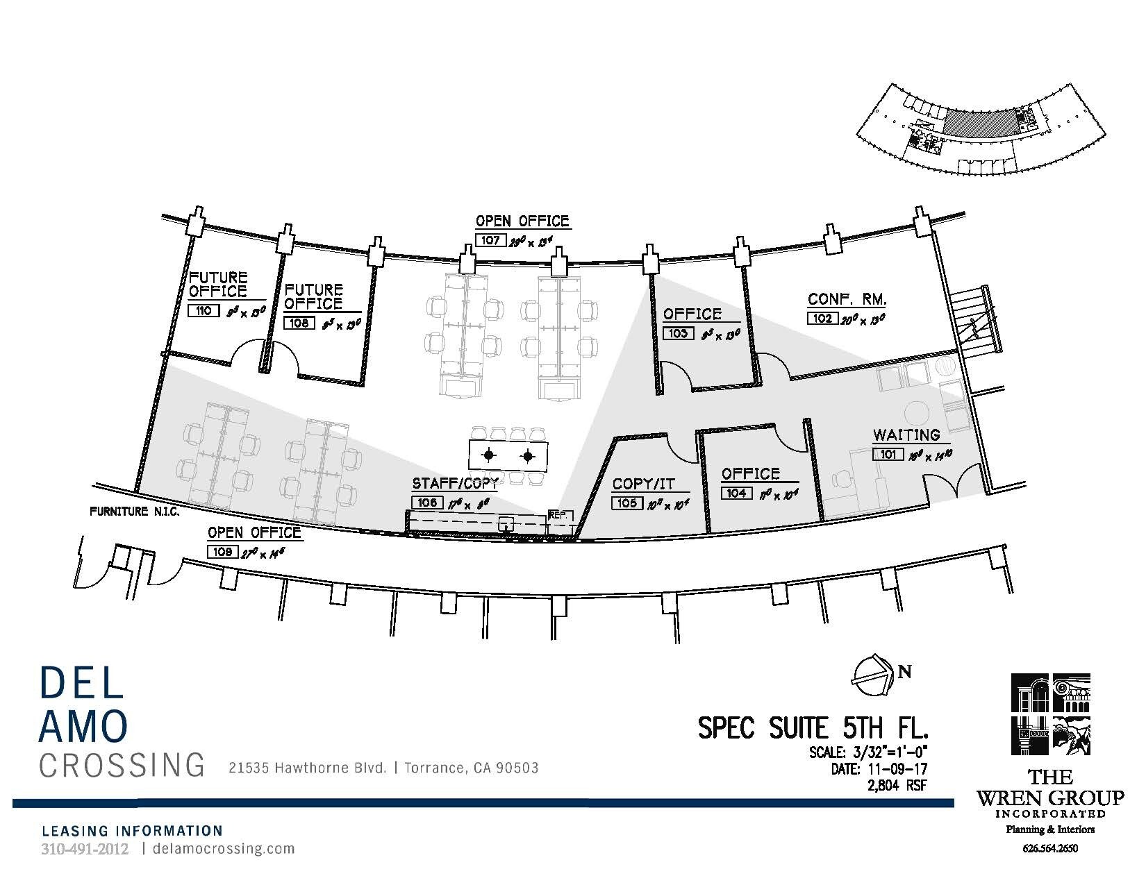 21515 Hawthorne Blvd, Torrance, CA à louer Plan d’étage- Image 1 de 2