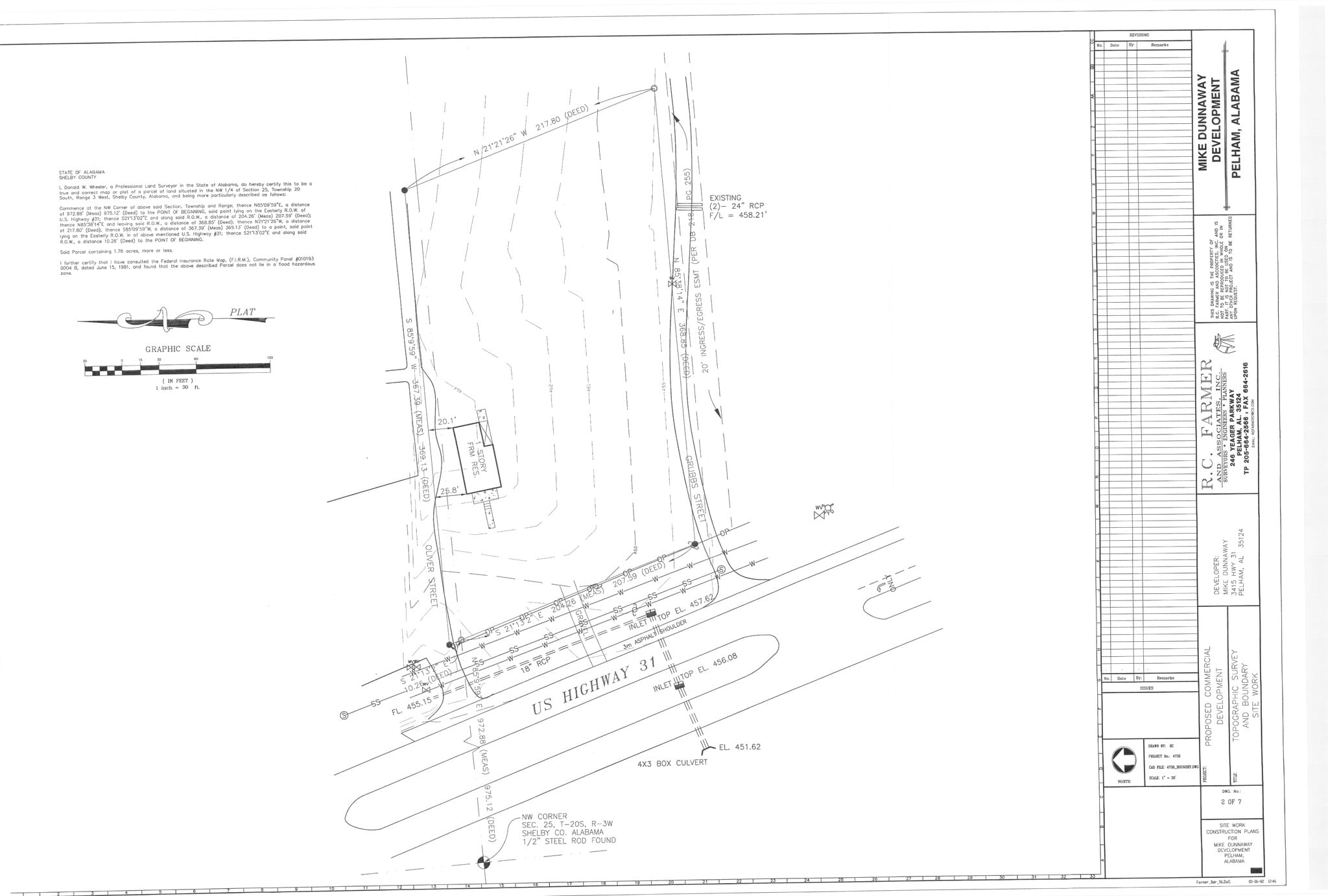 3421 S Pelham Pky, Pelham, AL for sale Plat Map- Image 1 of 3